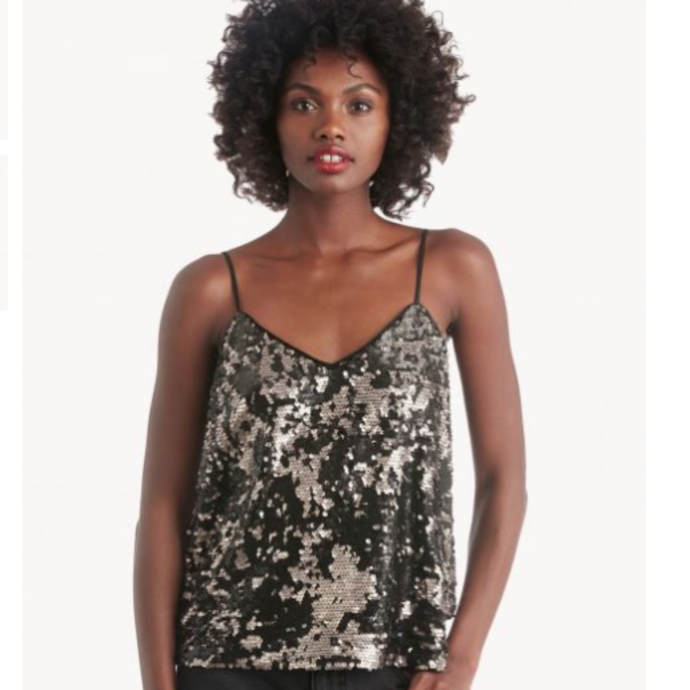 NWT 1.State Ombre Sequin Moody Hues cami top Small